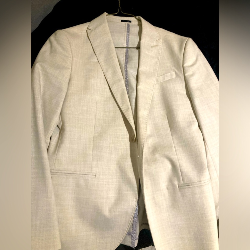 JF youth large cream tan colored blazer perfect condition